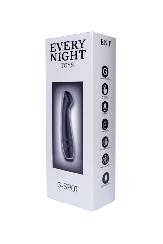 Вібратор із яскраво вираженою головкою для точки G чорний Every Night Toys - 4