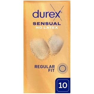 Презервативы без латексу Durex Sensual No Latex Regular Fit 10 штук
