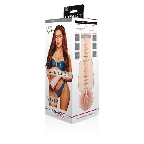 Мастурбатор у колбі вагіна порнозірки Vanna Bardot тілесного кольору Fleshlight Dopamine - 4