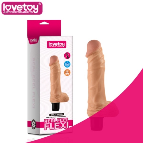 Реалістичний вібратор водостійкий гнучкий тілесний lovetoy - 2