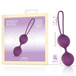 Вагінальні кульки силіконові фіолетові Engily Ross Garbo Double Kegel Ball Silicone Purple