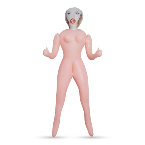 Секс-кукла для мужчин с 3 отверстиями бежевая Crushious CRISTINA The Inflatable Nurse длина 1550 мм - 1