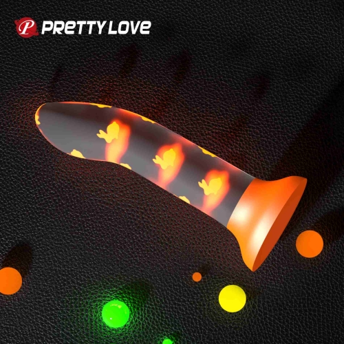 Фаллоимитатор на присоске светящийся в темноте разноцветный Lybaile Pretty Love Magical Nightfall - 2