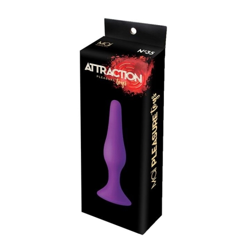 Анальна пробка на присоску фіолетова MAI Attraction Toys № 35 - 4