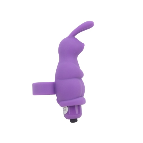Клиторальный стимулятор на палец фиолетового цвета Chisa Sweetie Rabbit - 3