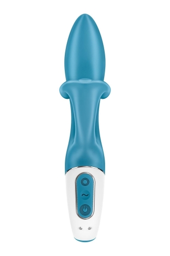 Вибратор с отростком для клитора синего цвета Satisfyer Embrace me Turquoise - 5