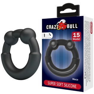 Эрекционное кольцо на член силиконовое черное Crazy Bull Meco
