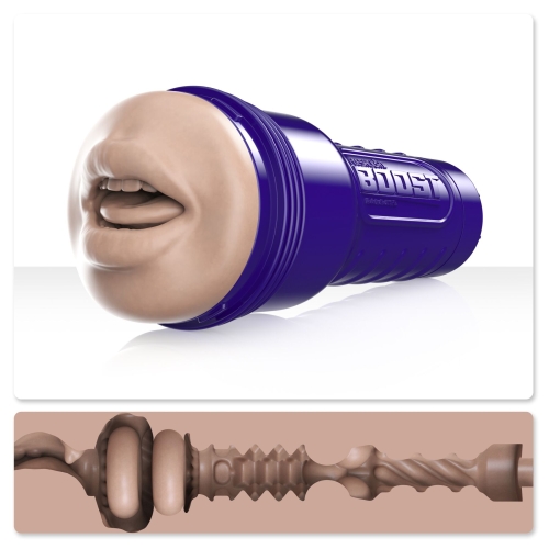 Мастурбатор в колбе ротик телесного цвета Fleshlight Boost Blow - 1