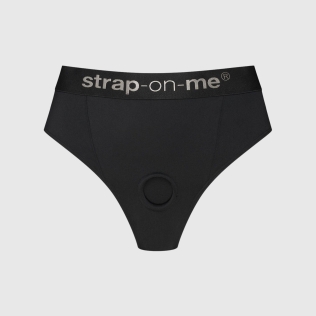 Трусики для страпона черные Strap-On-Me Harness Lingerie Idole размер M