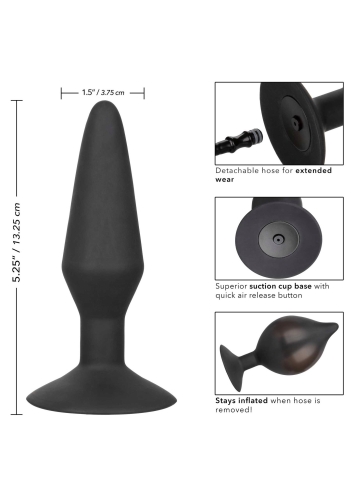 Большая анальная пробка с накачкой L CalExotics Silicone Inflatable Plug - 5