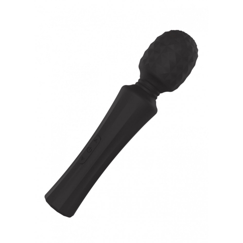 Вібромасажер Ванд у формі мікрофона чорного кольору Boss series Rechargeable Power Wand - 2