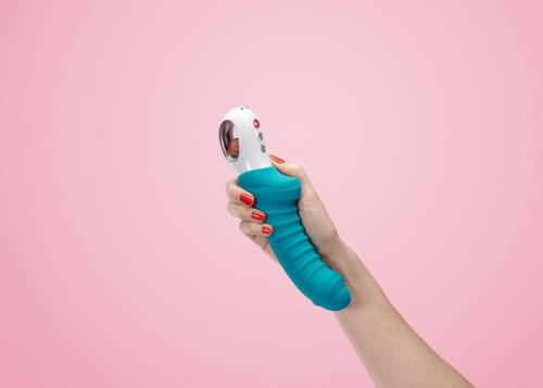 Вібратор із стимуляцією клітора блакитний Fun Factory Tiger G5 - 9