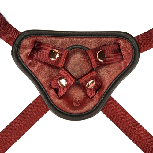 Трусики для страпона бордового кольору Liebe Seele Strap-on Harness - 3