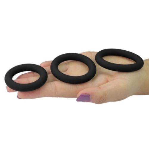 Комплект из эрекционных колец Lovetoy Power Plus черные - 2