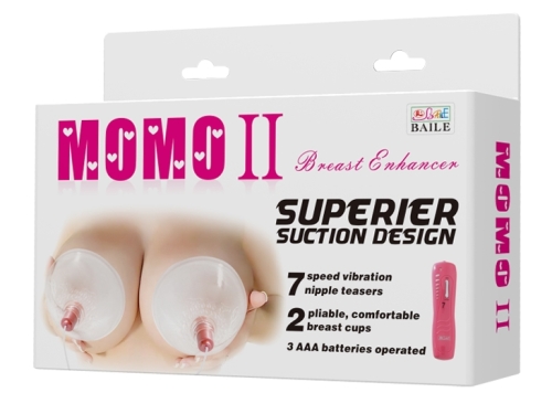 Вакуумна помпа для грудей прозорого кольору LYBAILE BAILE MOMO II - 10