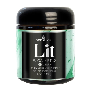 Массажная свеча с ароматом эвкалипта Sensuva Lit Eucalyptus Releaf Luxury Massage Candle 113 г