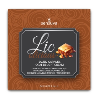 Гель для мінету маслянистий зі смаком солоної карамелі Sensuva Lic o licious 6 мл