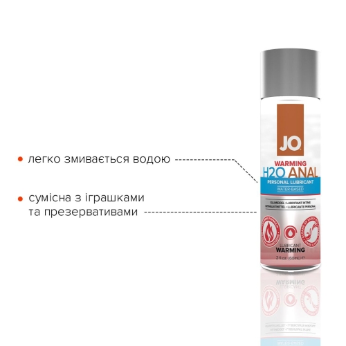 Лубрикант на водній основі System JO ANAL H2O-WARMING (60 мл) (Систем Джо) - 3