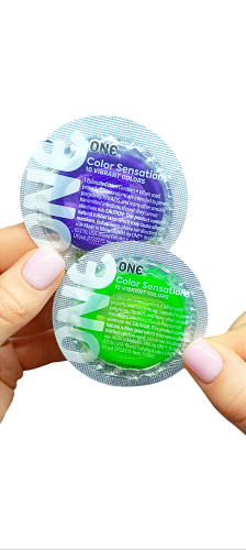Презервативы ONE Color Sensations классические разноцветные по 1 шт - 5