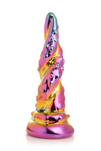 Фэнтезийный фаллоимитатор радужный стеклянный Creature Cocks Enchanting Rainbow Dildo - 1