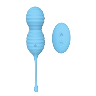 Вагінальні віброшарики блакитні з пультом ДУ DREAM TOYS BEEHIVE BLUE