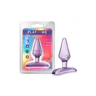 Силіконова анальна пробка конусної форми фіолетова Blush Play With Me