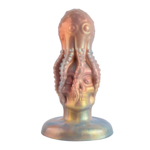 Фалоімітатор у вигляді прибульця силіконовий різнокольоровий Vscnovelty Glitter Silicone Dildo Devilfish - 2