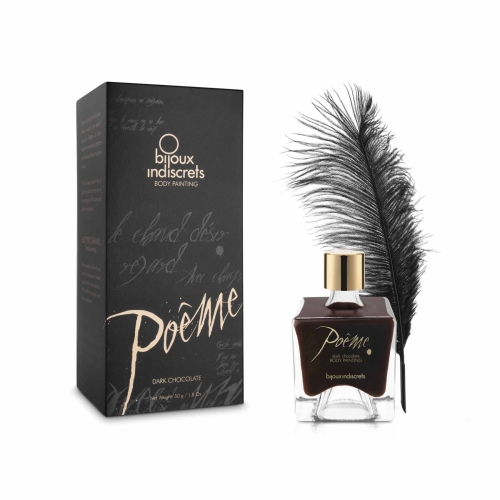 Фарба для тіла шоколадного кольору Bijoux Indiscrets Poême Dark Chocolate - 2