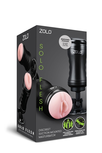 Автоматический мастурбатор вагина на присоске телесного цвета Zolo Solo Handsfree Masturbator - 2