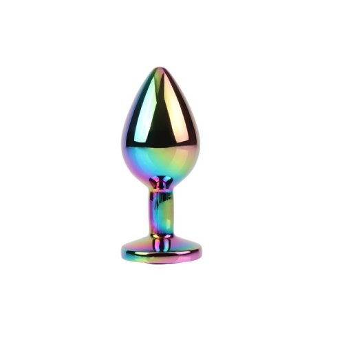 Анальна пробка хамелеон Rainbow Gem Metal Plug Medium - 2