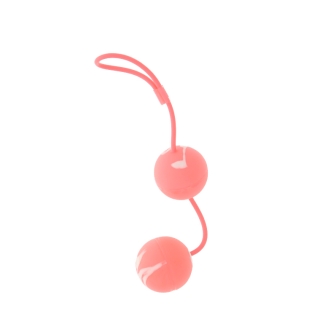 Шарики гейши для тренировки интимных мышц розовые Marbelized DUO BALLS