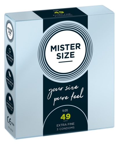 Презервативи Mister Size 49 mm (мм) 3 штуки Містер Сайз - 2