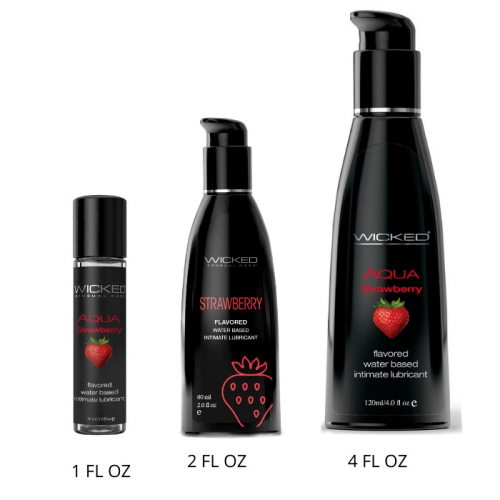 Оральный лубрикант со вкусом клубники Wicked Sensual Care Flavored 60 мл - 3