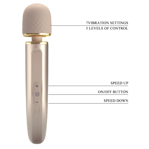 Вібромасажер золотистий мікрофон Lybaile PRETTY LOVE Interesting Massager Gold - 10