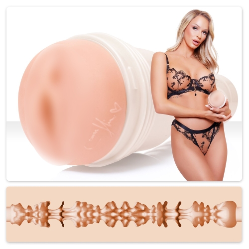 Мастурбатор в колбе Вагина со слепка вагины Emma Hix телесного цвета Fleshlight Syrup - 1