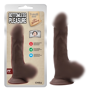Фалоімітатор реалістичний на присоску коричневий CHISA Bottomless Pleasure