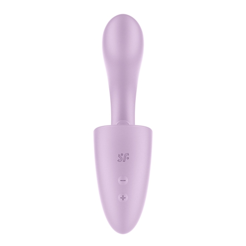 Вагінально-кліторальний вібратор із язичком бузковий Satisfyer Tongue Expert - 3