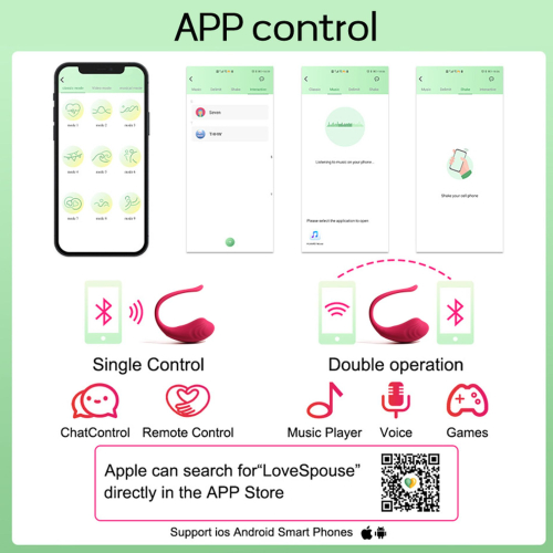 Смарт виброяйцо вагинальное розового цвета Boys of Toys App love egg - 9