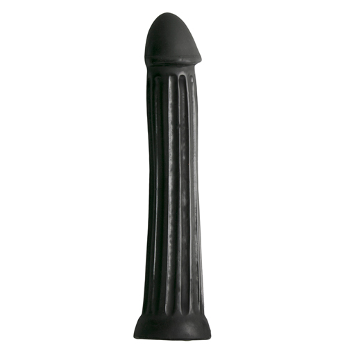 Величезний фалоімітатор із реалістичним наконечником чорний All Black XXL - 1