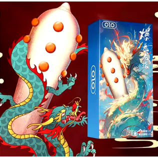 Презервативи 1 штука із шипом та 1 штука ультратонкий OLO Nine Dragon