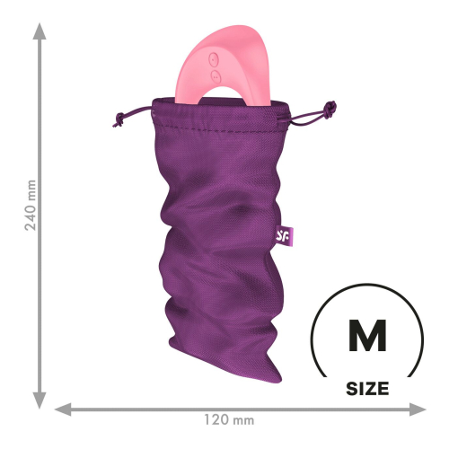 Мішечок для зберігання іграшок фіолетового кольору Satisfyer Treasure Bag розмір M - 1