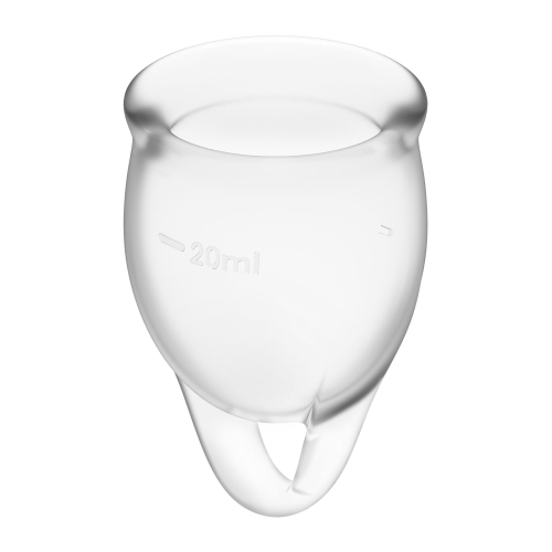 Набір менструальних чаш Satisfyer Feel Confident Transparent на 15 мл та 20 мл 2 штуки - 2