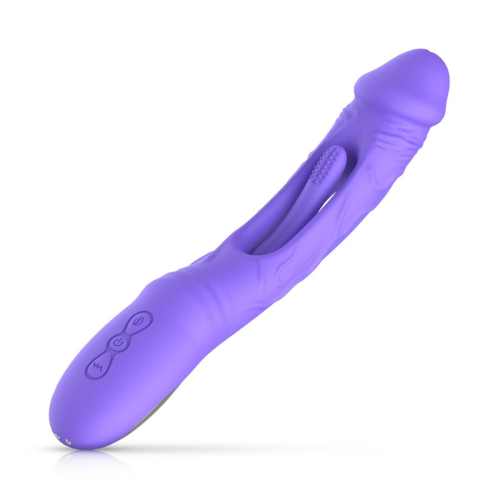 Вибратор для точки G фиолетовый Good Vibes Only Flax Vibrating Dildo with G-Spot - 1