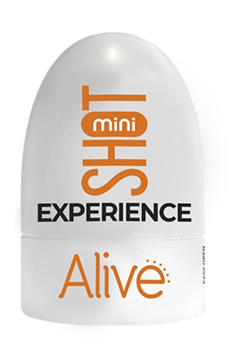 Карманный мастурбатор для мужчин бежевый Alive Mini Shot Experience - 6