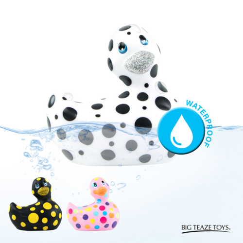Уточка вибратор клиторальный белая в черную точку Big Teaze Toys I Rub My Duckie - 6