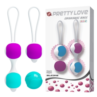 Вагинальные шарики силиконовые разноцветные LYBAILE Pretty Love Orgasmic Ball 2 штуки