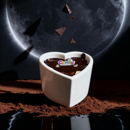 Масажна свічка у формі серця з ароматом шоколаду Candy Chocolate 70 мл - 9