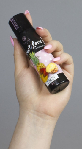 Оральний лубрикант на гліцериновій основі зі смаком ананасу та манго Secret Play Sweet Love Mango &amp;amp; Pineapple Gel 60 мл - 3