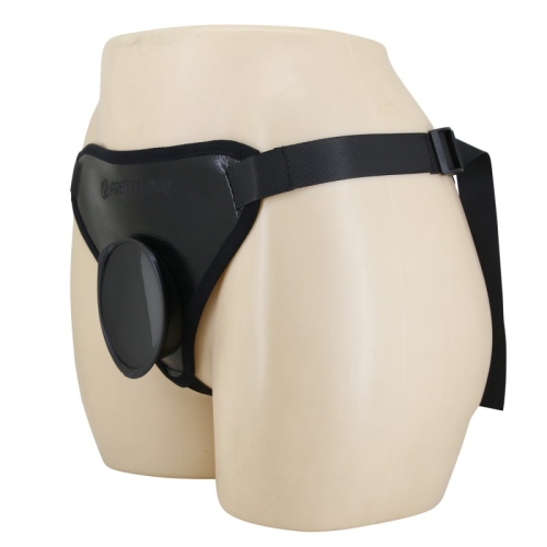 Трусики для страпону з відкритим доступом чорні LYBAILE Harness Briefs Galudio I - 2