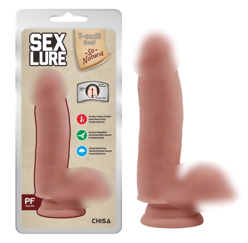 Фалоімітатор реалістичний на присоску бежевий з мошонкою CHISA Sex Lure - 1